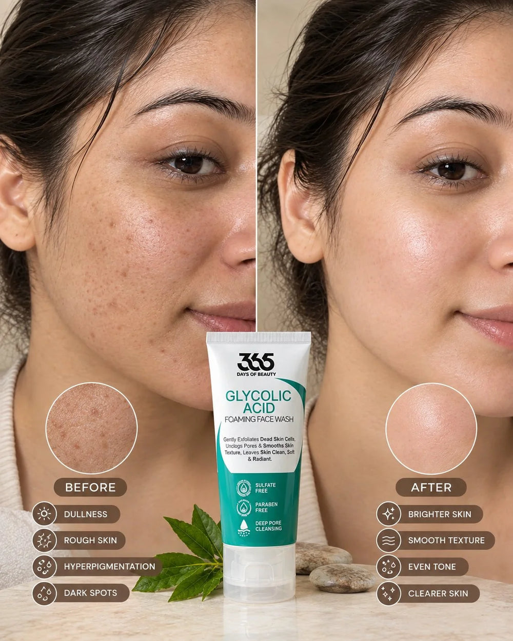Glycolic Acid Foaming Face Wash – Exfoliating & Pore Cleansing
