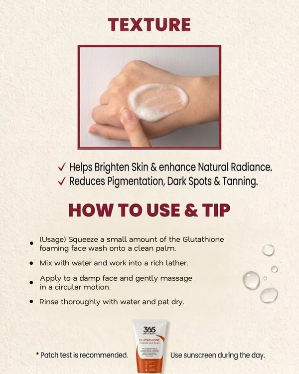 Glutathione Foaming Face Wash – Brightening & Pigmentation